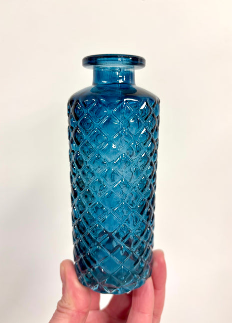 Blue textured bottle
