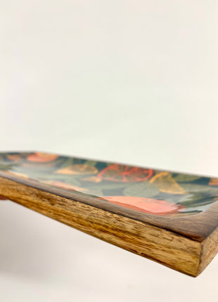 Citrus enamelled tray dark
