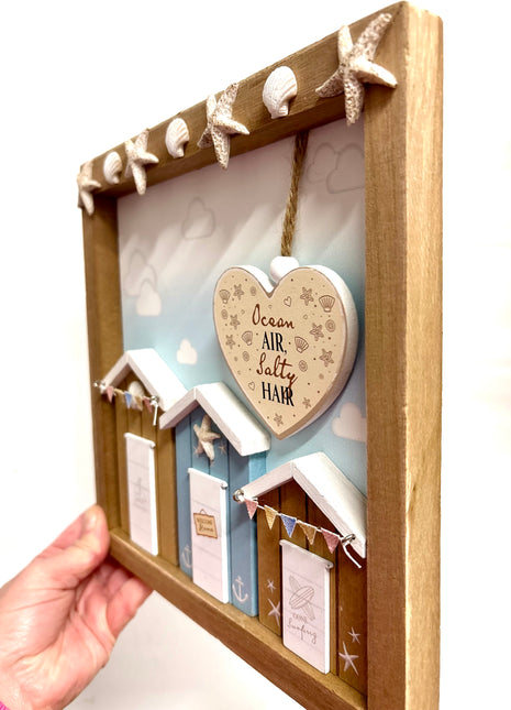 Shell beach hut 3D plaque