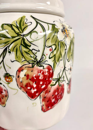 Strawberry jar with lid