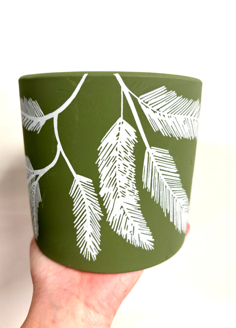 Leaf green pot small