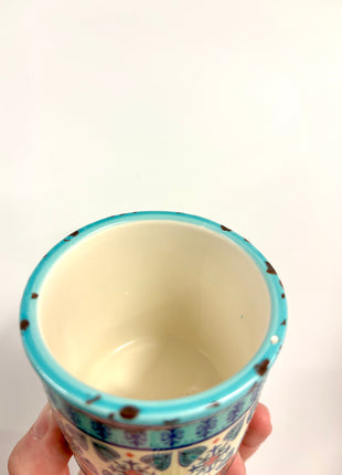 Colourful patterned pots
