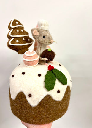 Mouse on Christmas Pudding