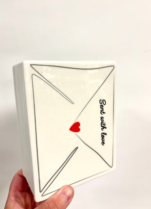 Love letter book vase
