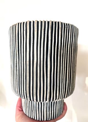 Stripe vase planter