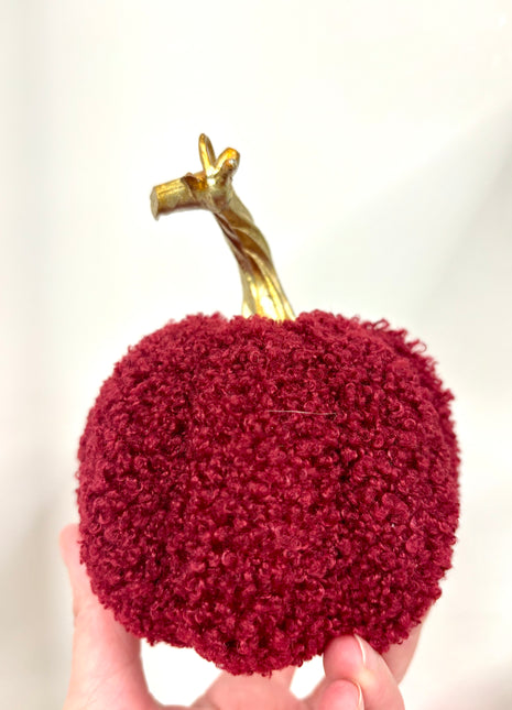Red fabric pumpkin
