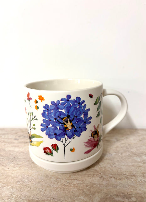Mug with coaster/lid