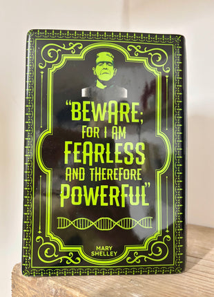 Frankenstein book vase/planter