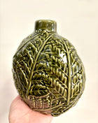 Leaf vase / Olive green