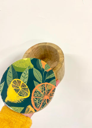 Citrus storage jar dark small