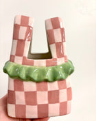 Handbag vase -pink