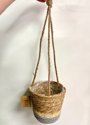 Hanging basket blue medium