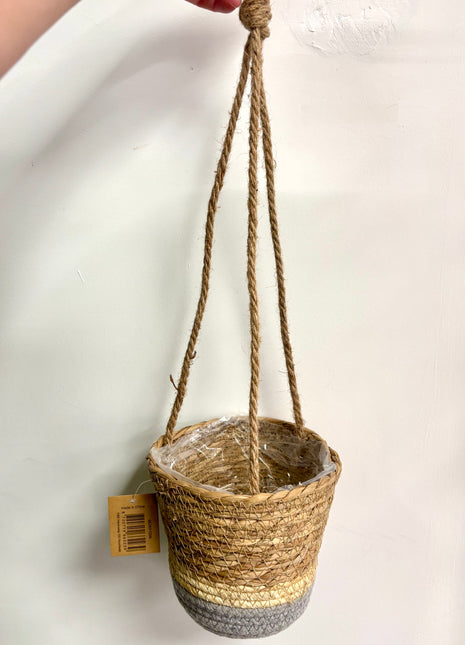 Hanging basket blue medium