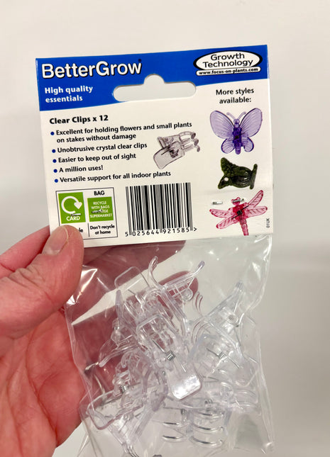 Clear plant clips