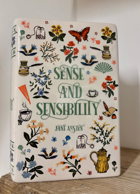 Sense and Sensibility book vase/planter