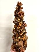 Natural pinecone tree decoration