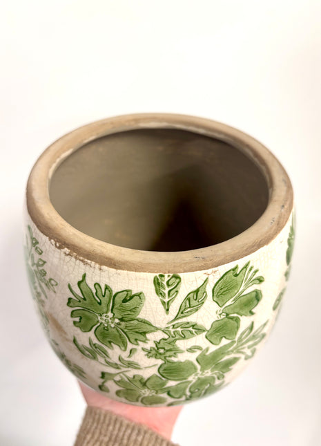 Green leaf pot