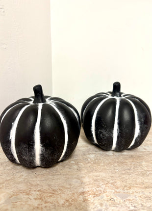 Black cement pumpkin