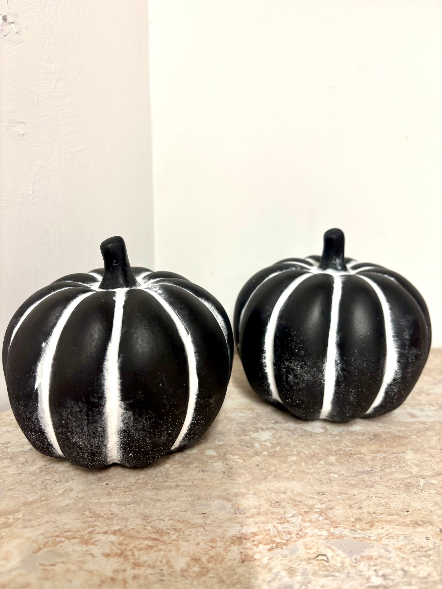 Black cement pumpkin