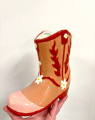 Cowboy boot vase
