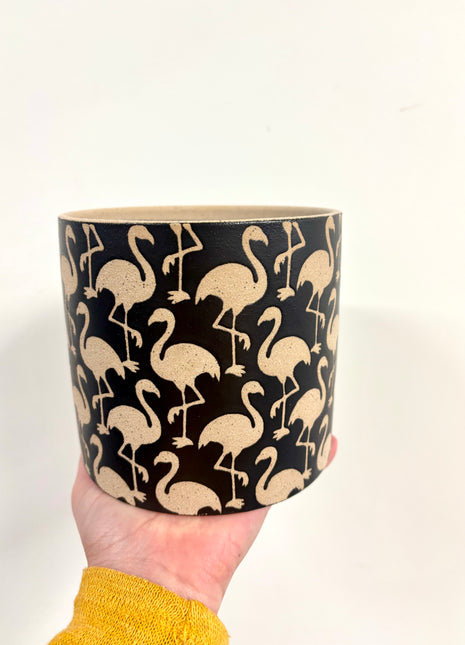 Flamingo plant pot medium