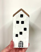White cement house