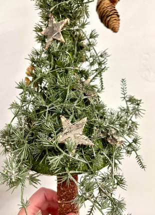 Light up tree in hessian bag