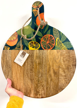 Citrus round chopping board