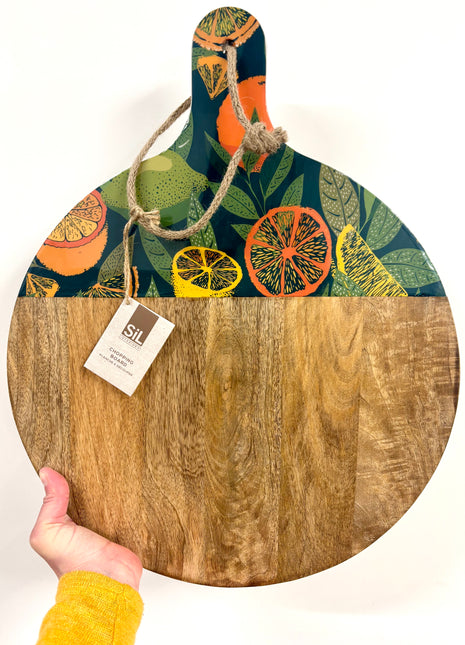 Citrus round chopping board