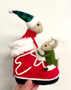 Mice in Santa boot