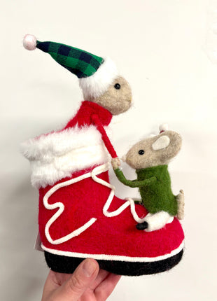 Mice in Santa boot