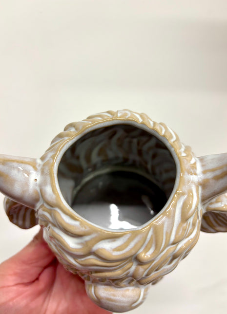 Highland Cow head planter