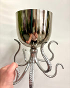 Silver octopus planter
