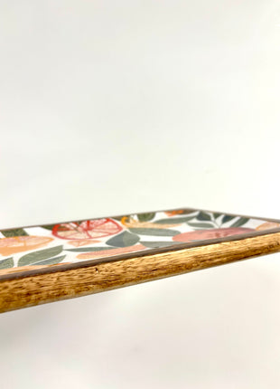 Citrus enamelled tray white