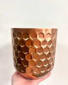 Honeycomb metal plant pot