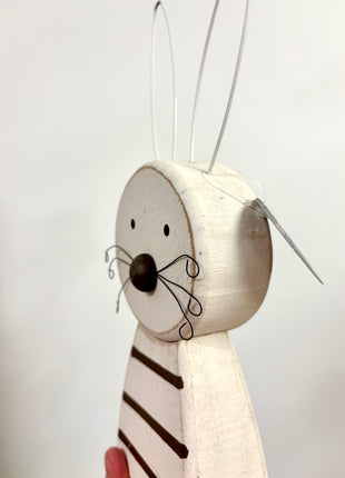 Wooden rabbit ornament