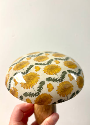 Sunflower wooden mushroom