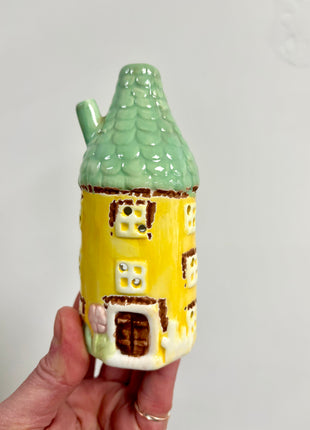 Yellow house ornament