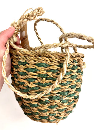 Green hanging basket