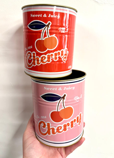 Storage tins Cherry set of 2