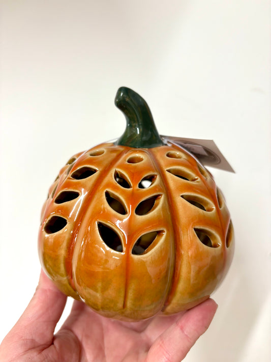 Pumpkin ceramic LED light