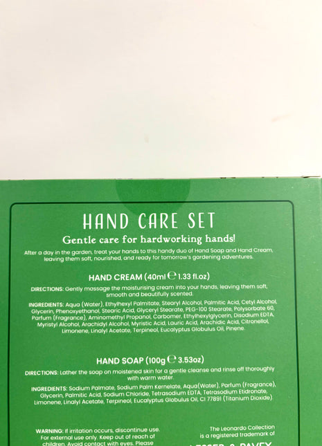 Green fingers hand care set