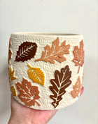 Autumn leaf pot