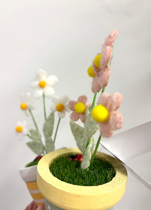 Fabric potted flowers