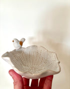 Bird and flower trinket dish