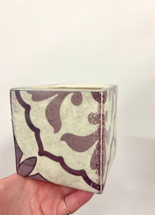 Square grey ceramic pots