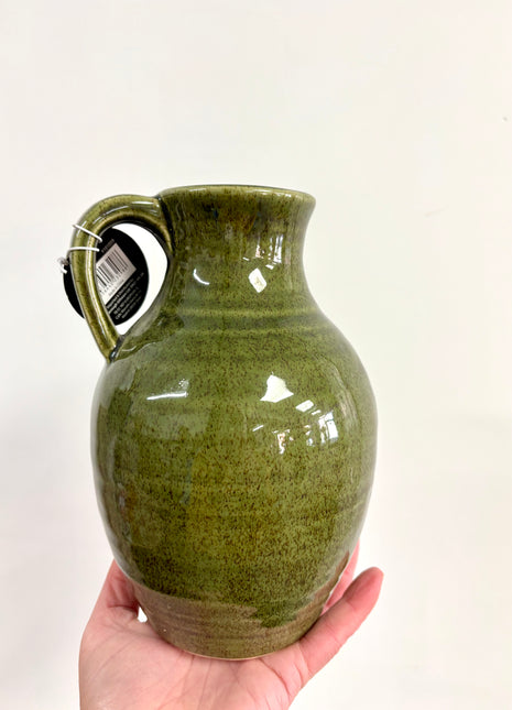 Olive green vase