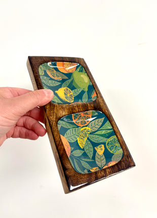 Citrus compartment tray dark
