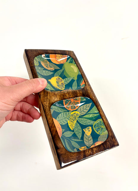 Citrus compartment tray dark