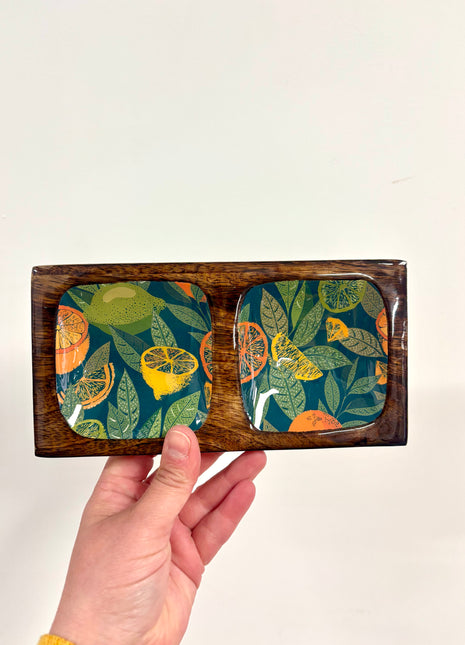 Citrus compartment tray dark